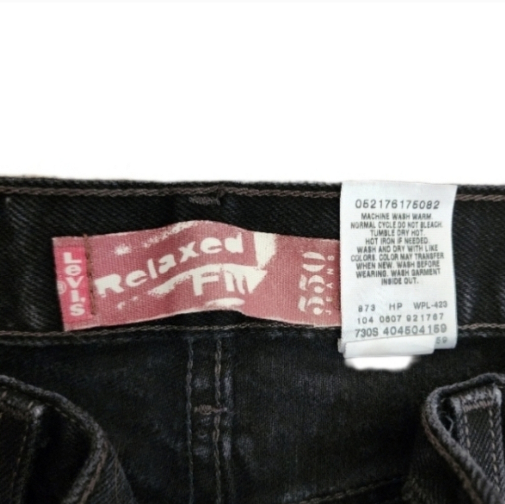 Levi Strauss Boys Black Jeans Denim Black Washed Slim Size 16 W26 L28 - Picture 3 of 12